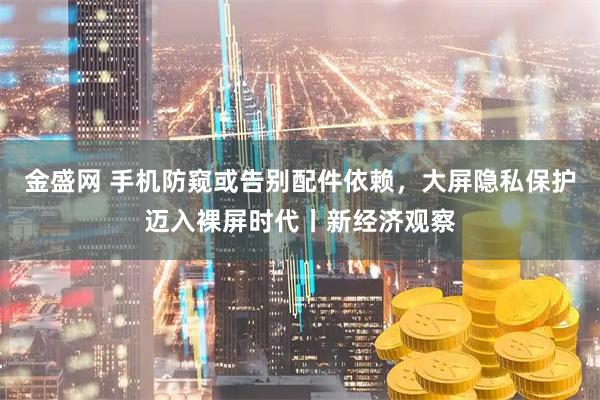 金盛网 手机防窥或告别配件依赖，大屏隐私保护迈入裸屏时代丨新经济观察
